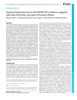 Mutations Suggests Both Loss-Of-Function and Gain-Of-Function Effects Morag A