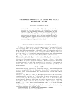 The Stable Mapping Class Group and Stable Homotopy Theory