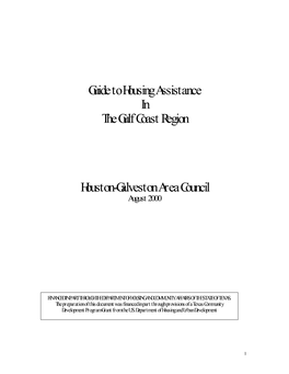 Guide to Housing Assistance in the Gulf Coast Region Houston