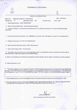 138(Sanction)/MA/P/C-10/3S-54/2018 Date: 24/07/2019 Demand No