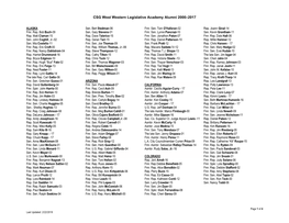 CSG West Western Legislative Academy Alumni 2000–2017