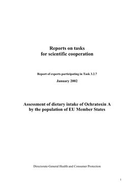 Assessment of Dietary Intake of Ochratoxin a by the Population of EU Member States