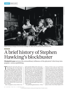 A Brief History of Stephen Hawking's Blockbuster