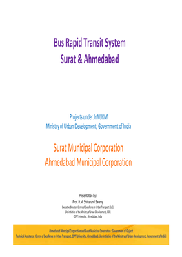 Bus Rapid Transit System Surat & Ahmedabad