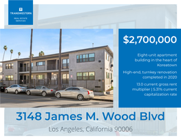 3148 James M. Wood Blvd Los Angeles, California 90006 Copyright © 2021 Transwestern