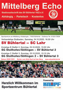 SG Stollhofen/Söllingen – SV Bühlertal 2