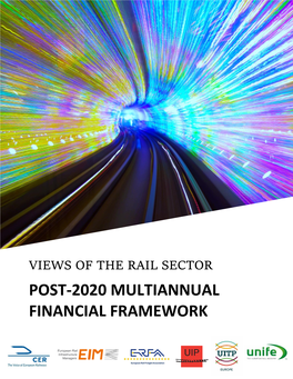 Post-2020 Multiannual Financial Framework: Views of the Rail Sector