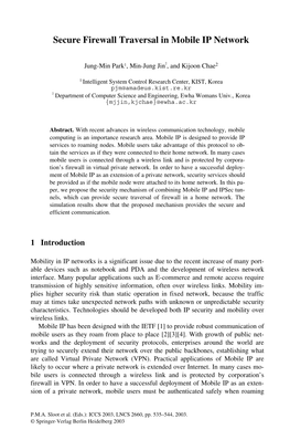 Secure Firewall Traversal in Mobile IP Network