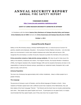 Annual Security Report