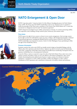 NATO Enlargement & Open Door