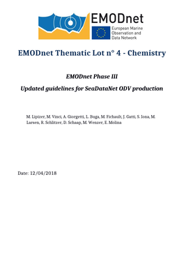 Updated Guidelines for Seadatanet ODV Production