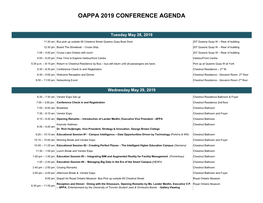 Oappa 2019 Conference Agenda