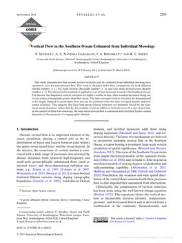 Vertical Flow in the Southern Ocean Estimated from Individual Moorings