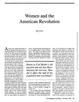 Women and the American Revolution