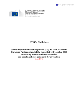 Commission Guidelines on the Implementation of the Regulation 1210/2010