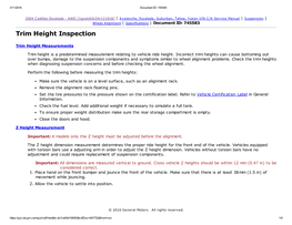 Trim Height Inspection