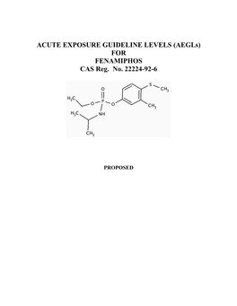 Fenamiphos Proposed AEGL Document