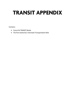 Transit Appendix