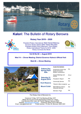 The Bulletin of Rotary Berowra