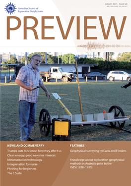 FEATURES Geophysical Surveying by Cook and Flinders Knowledge