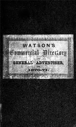 Watson's Directory for Paisely, Renfrew, Johnstone, Elderslie