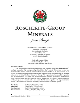 Roscherite-Group Minerals from Brazil