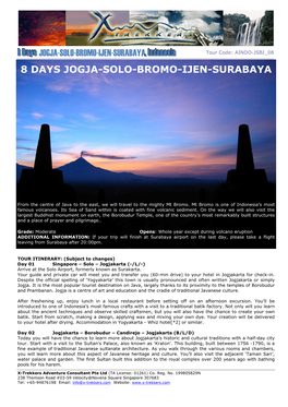 8Days JOGJA-SOLO-BROMO-IJEN