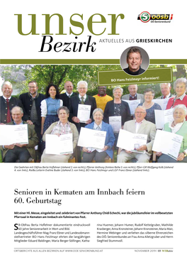 Senioren in Kematen Am Innbach Feiern 60. Geburtstag