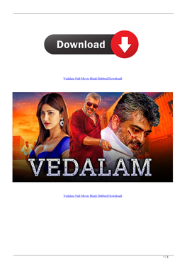 Vedalam Full Movie Hindi Dubbed Downloadl