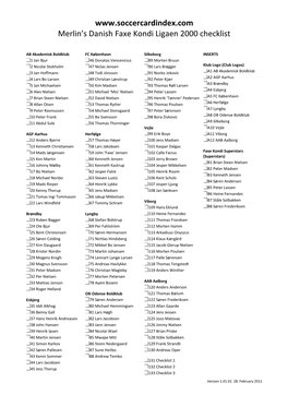Merlin's Danish Faxe Kondi Ligaen 2000