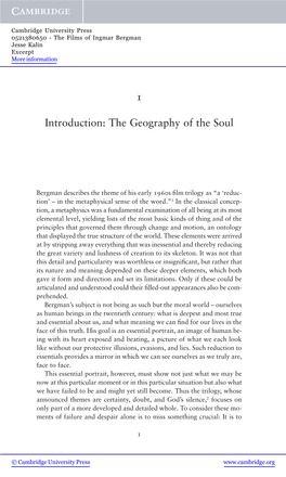 1 Introduction: the Geography of the Soul