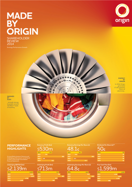 MADE by ORIGIN SHAREHOLDER REVIEW 2014 Strategy Performance Growth