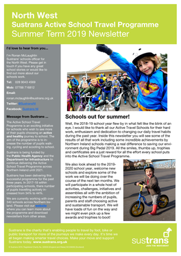 Sustrans' EYP Termly Newsletter