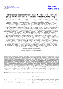 Constraining Cosmic Rays and Magnetic Fields in the Perseus