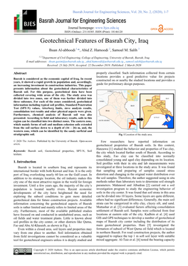 Geotechnical Features of Basrah City, Iraq