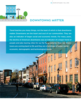 Downtowns Matter