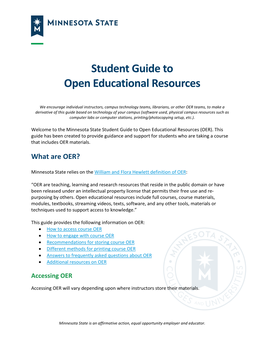 Student Guide to Open Educational Resources