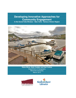 Developing Innovative Approaches for Community Engagement in the Grand Falls-Windsor - Baie Verte - Harbour Breton Region