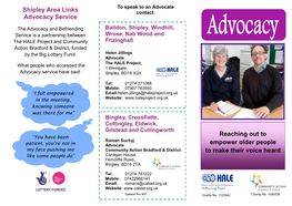 Shipley Area Links Advocacy Service Reaching out to Empower Older