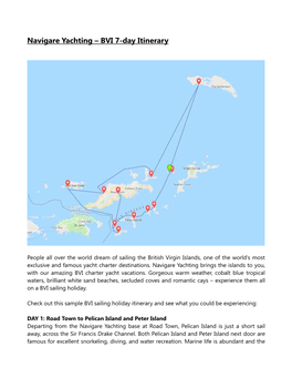 BVI 7-Day Itinerary