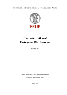 Characterization of Portuguese Web Searches