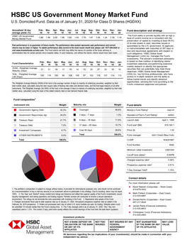 HSBC US Government Money Market Fund U.S