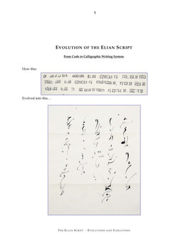 Variations and Evolution of the Elian Script