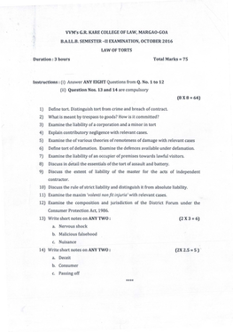 'Volenti Nonfit Injuria' with Relevant Cases. 12) Examine the Composition and Jurisdiction of the District Forum Under the Consumer Protection Act, 1986