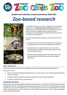 Zoo-Based Research