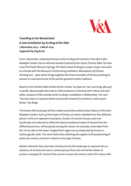 Xu Bing Press Release