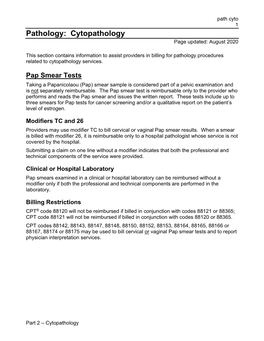Cytopathology (Path Cyto)