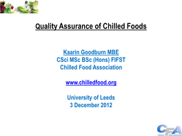 KG CFA Leeds University Lecture 3/12/12