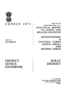 District Census Handbook, Surat, Part X-C-II, Series-5