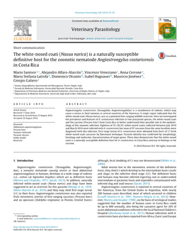 The White-Nosed Coati (Nasua Narica) Is a Naturally Susceptible Definitive